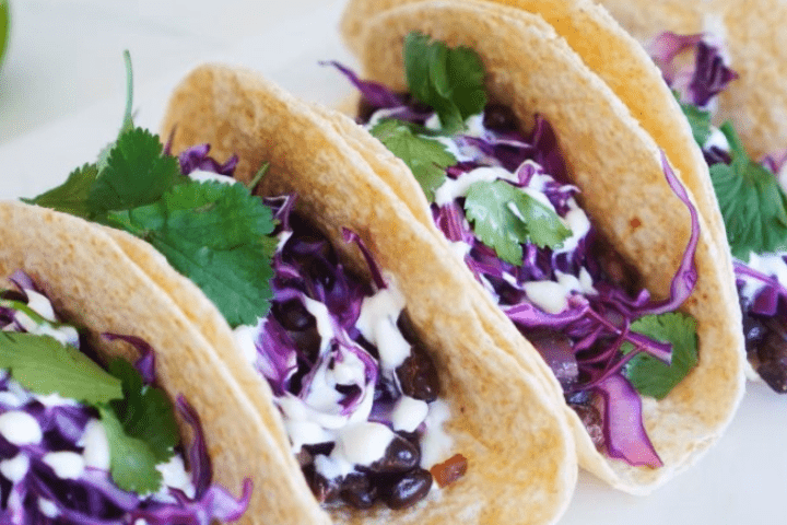 Easy bean vego tacos - recipes - 900x450px